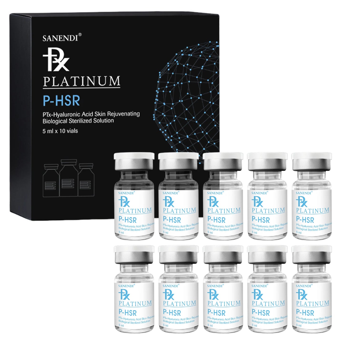 Hyaluronic Acid Serum for Dermapen Facial Hair Essence Moisturizing Korean Skin Care Repair Essence 5MLx10Vials
