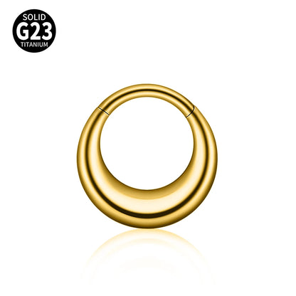 1/2/5PCS Punk Titanium Concave&Convex Crater Moon Septum Piercing Clicker Nose Rings 16G Segment Cartilage Daith Hoop Earring