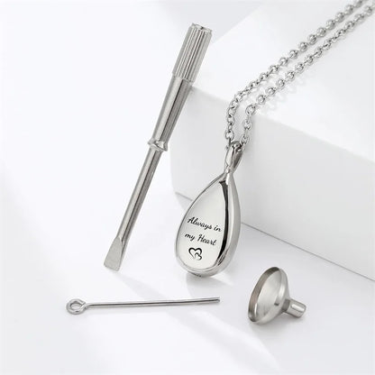 Personalized Photo Heart Urn Necklace for Ashes Cremation Urns Custom Picture Engraved Necklace Keepsake Text Memorial Jewelry
