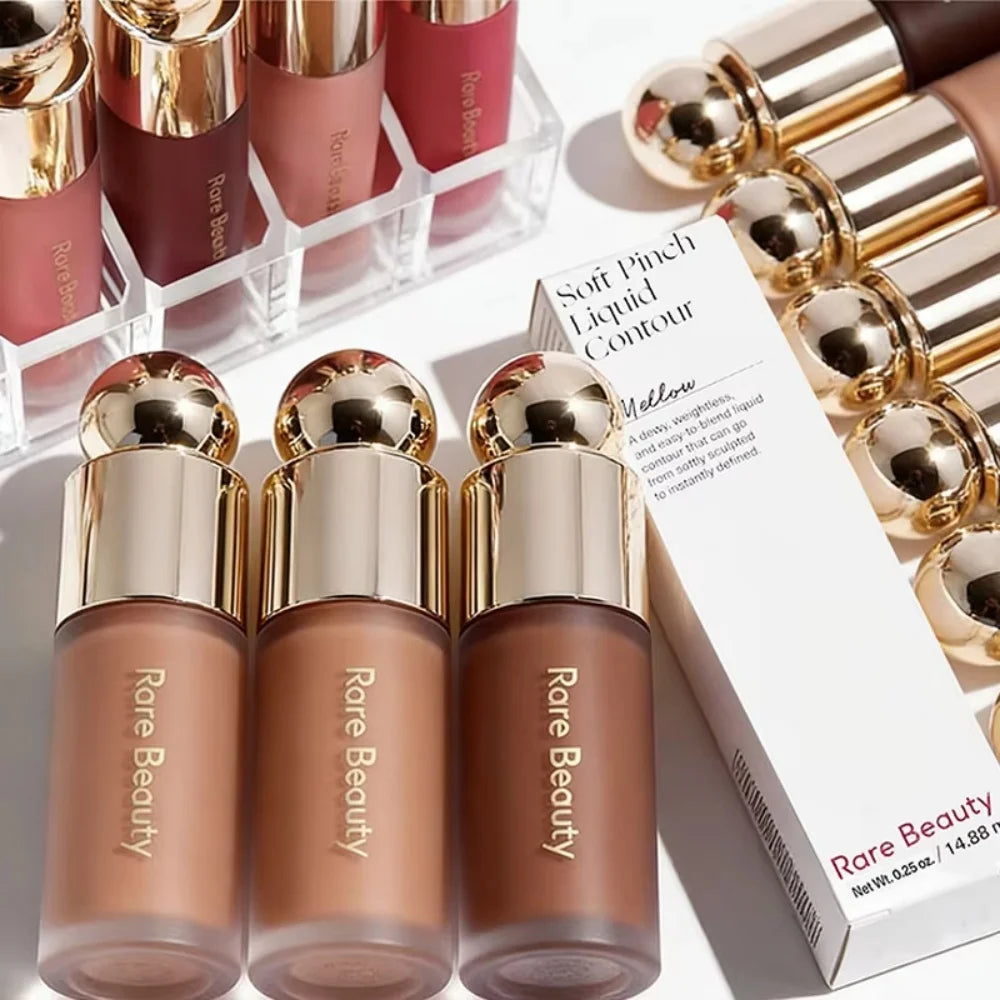 Rare Beauty 3D Face Contour Liquid Bronzer Shade Smooth Highlight Mirror Lasting Natural Nose Shadow Waterproof Brighten Makeup