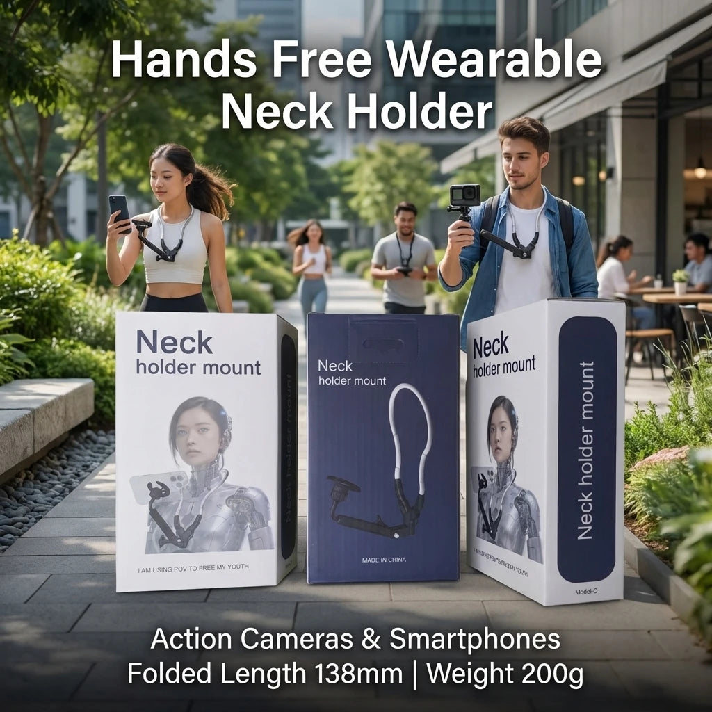 Magnetic Hanging Neck Stand for iPhone Wearable Mobile Phone Holder with Tripod Function Video Selfie Stick Suporte for Magsafe