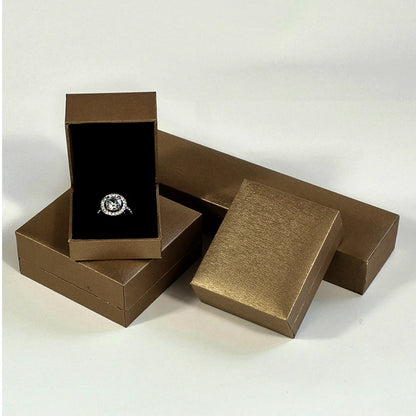Jewelry Gift Boxes Velvet Lined for Ring Necklace Bracelet Luxury Packaging Wholesale Bulk 4 Colors Padded Boutique Box