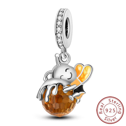 Hot 925 Sterling Silver Charm Beads Butterfly Dragonfly Firefly Charms Fit Original Bracelets DIY Jewelry For Women Gift