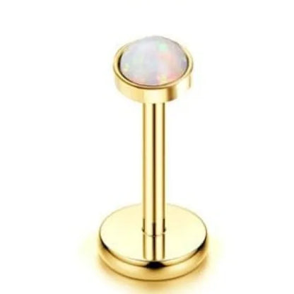 Bobisty 20G Flat Back Studs Earrings for Women Men 14K Gold Plated Push-in Cartilage Helix Tragus Nose Piercing Jewelry