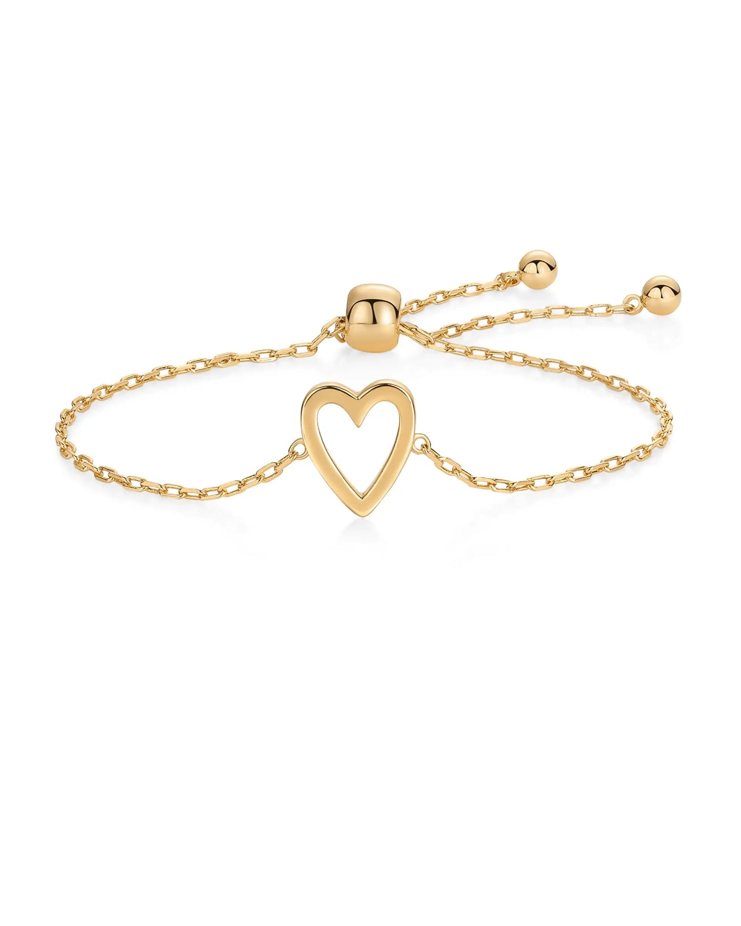 Couple Heart Pendant Single Stone Bracelet Set | Adjustable Valentine's Day Love Friendship Double Hand Chain Combination Set