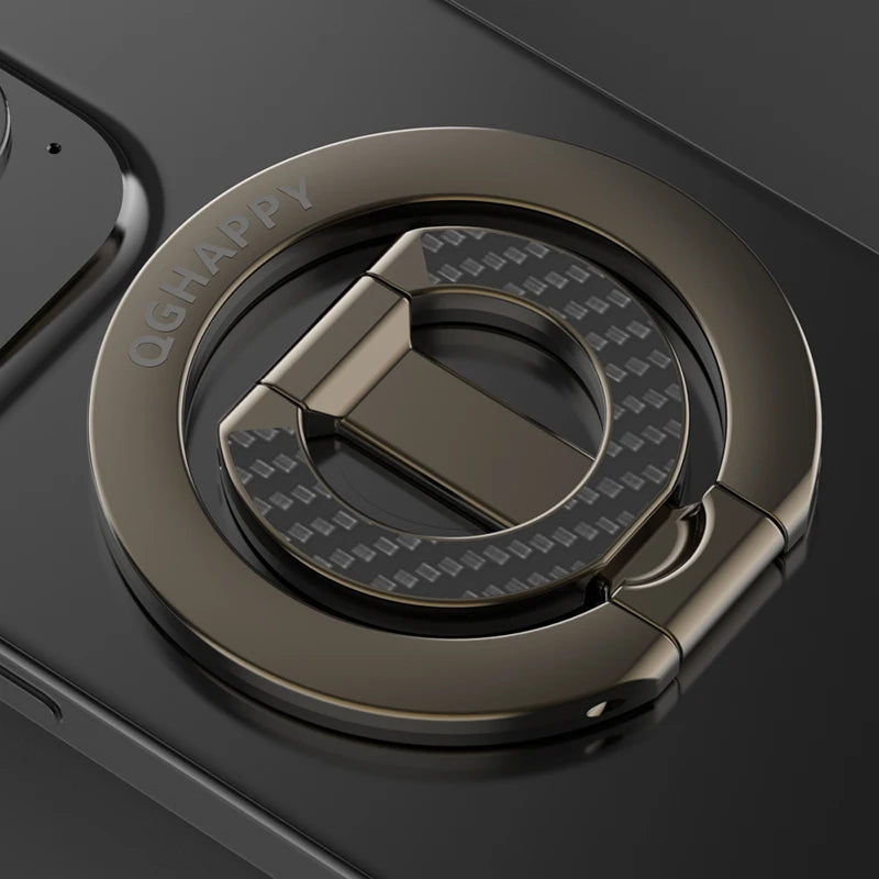 For Double-Sided Magnetic Phone Ring Holder for MagSafe Kickstand Magnet Grip for iPhone 16 15 14 For Huawei Xiaomi Stand Holder
