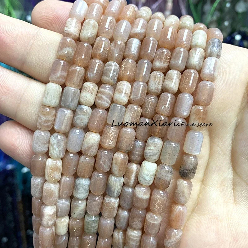 6x9MM Cylinder AA Smoky Quartz Natural Stone Loose Spacer Beads for Jewelry Making DIY Earrings Bracelets Charms Accessories