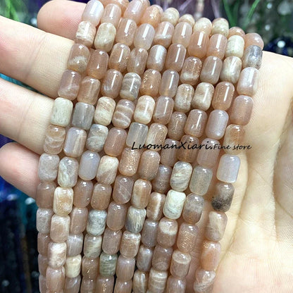 6x9MM Cylinder AA Smoky Quartz Natural Stone Loose Spacer Beads for Jewelry Making DIY Earrings Bracelets Charms Accessories