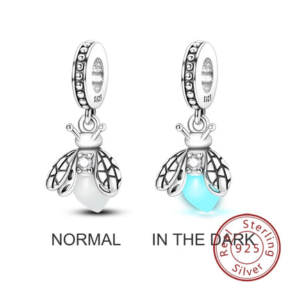 Hot 925 Sterling Silver Charm Beads Butterfly Dragonfly Firefly Charms Fit Original Bracelets DIY Jewelry For Women Gift