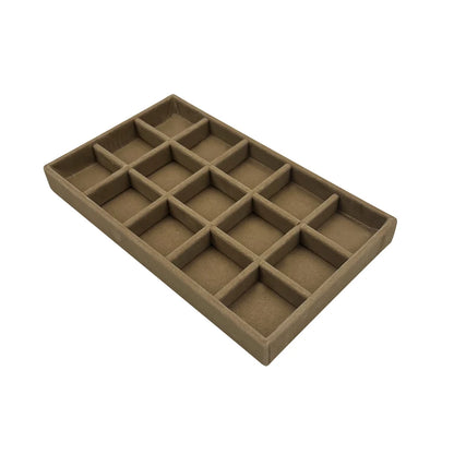 1PC, Flocking Jewelry Box Jewelry Tray, Color: Brown