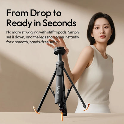Ulanzi MT-85 Automatic Phone Tripod Magsafe Selfie Stick for iPhone 17 16 15 Pop Open Tripod Floor Stand for Outdoor Travel Vlog