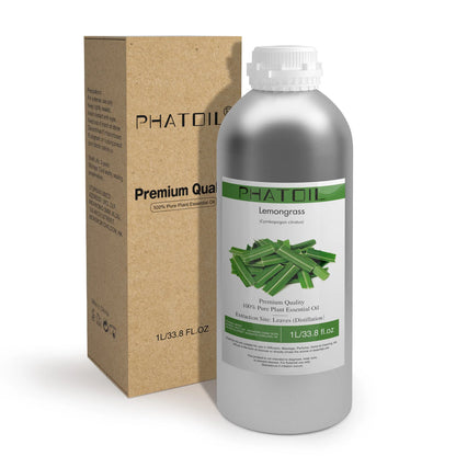PHATOIL 1000ml Pure Essential Oil For Skin Care Spearmint Bergamot Lavender Eucalyptus Lemongrass Aromatherapy Essential Oils