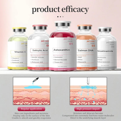 5bottles/Set Salmon DNA Facial Serum Anti Aging Oxygen Spray Dermapen Kit Jet Care Peeling Beauty Salon Skin Care Wholesale