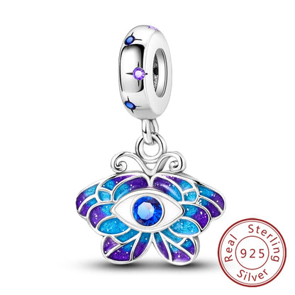 Hot 925 Sterling Silver Charm Beads Butterfly Dragonfly Firefly Charms Fit Original Bracelets DIY Jewelry For Women Gift