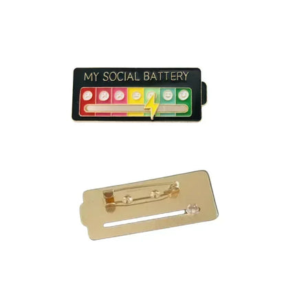 Mood Conversion Brooch Sliding Social Metal Badge Women's  Accessories  Pin Facial Expression Emotion My Social Power Badges Pin