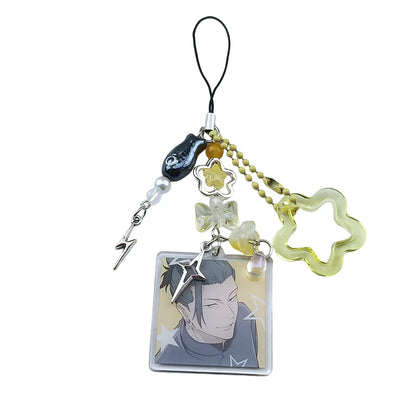 Anime Handmade Jujutsu Inspired Keychains Gojo Phone Bag Accessories Charm Party Gift For Boy and Girl Fans